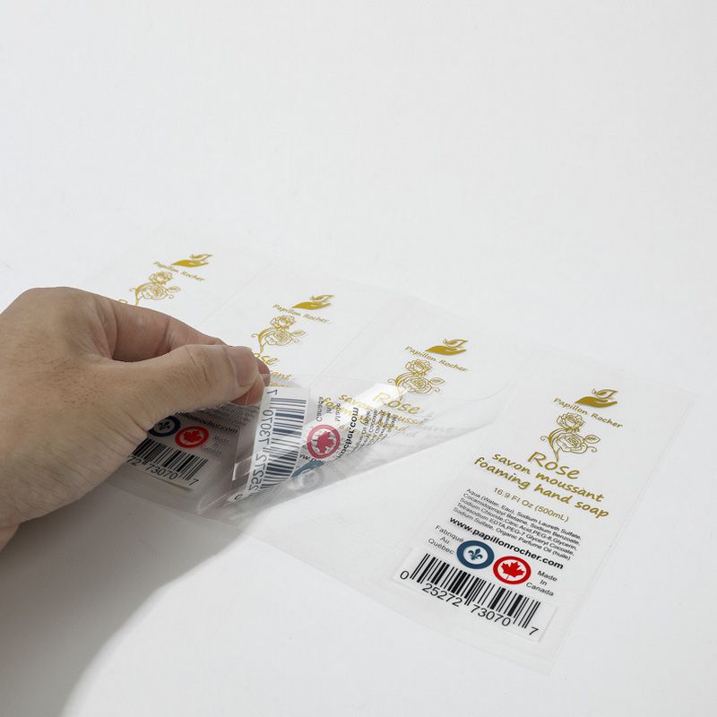 Transparent gilded label 2 -800