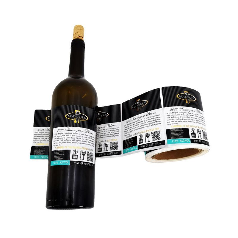 Wine bottle label roll 1 -800